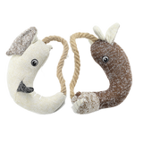 Knit Rhino Ring  Plush Pet Toy
