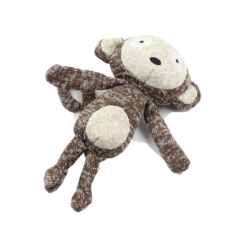 Knit Monkey Plush Pet Toy