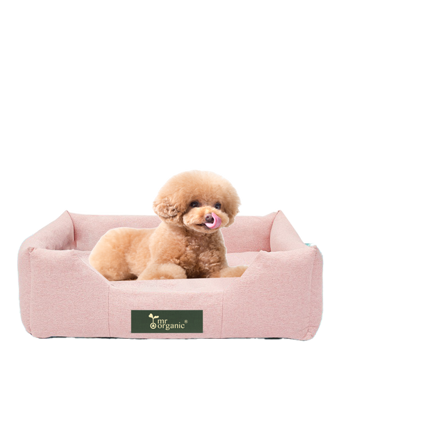 mrorganic washable basic dog bed (M) light pink